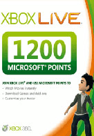 1200 Points Xbox Live de Microsoft