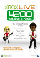 XBox 4200 points Xbox Live de Microsoft