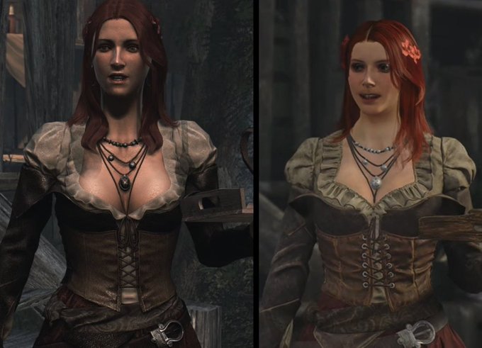 Viral Anne Bonny comparison image used in Black Flag remake backlash discussion