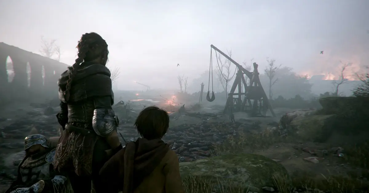 Amicia et Hugo face aux rats dans A Plague Tale Innocence