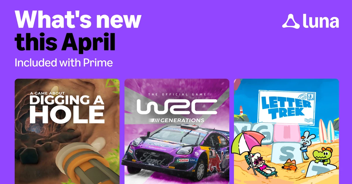 Jeux en Cloud Streaming Luna pour avril 2026