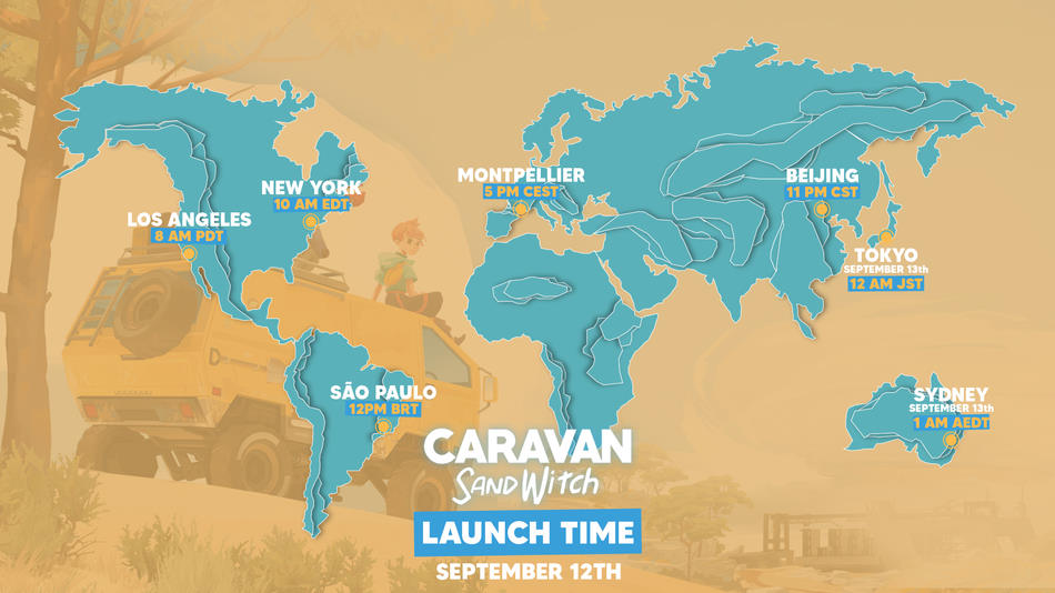 Carte de Lancement Mondial de Caravan SandWitch