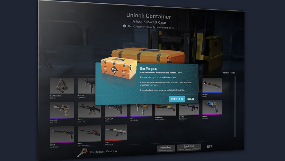 nouvelle mise à jour Location pour la Kilowatt Case de CS2