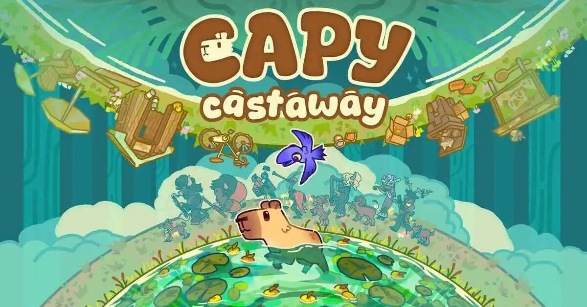 Capy et Corvi font équipe pour explorer la mystérieuse Castaway Island.