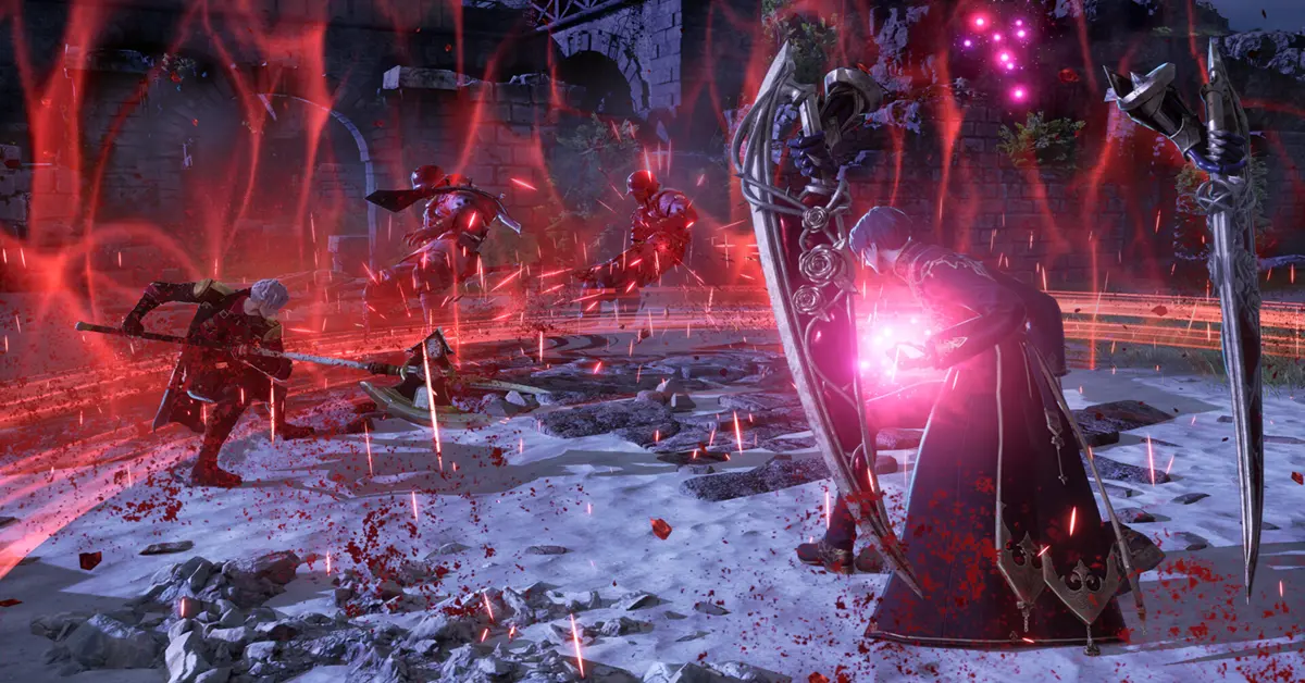 Le système de combat en coop de Code Vein II illustrant les capacités des codes sanguins