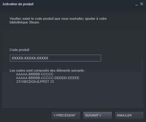 Clé cd Steam