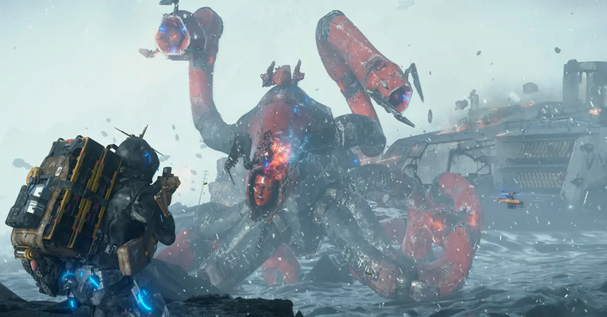 Sam Bridges contemplant des anomalies surnaturelles massives dans Death Stranding 2 sur PC