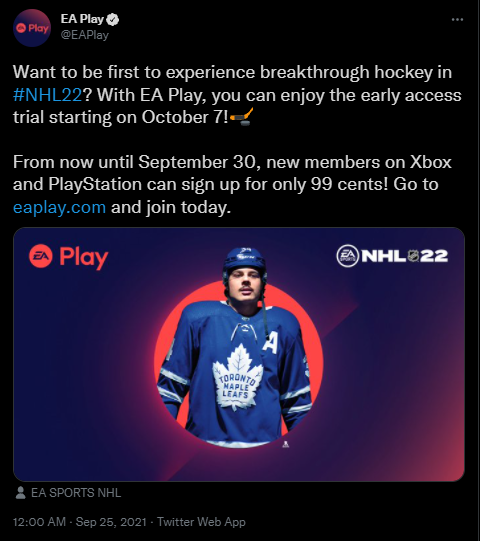 EA Play sur Twitter EA Play sur Twitter