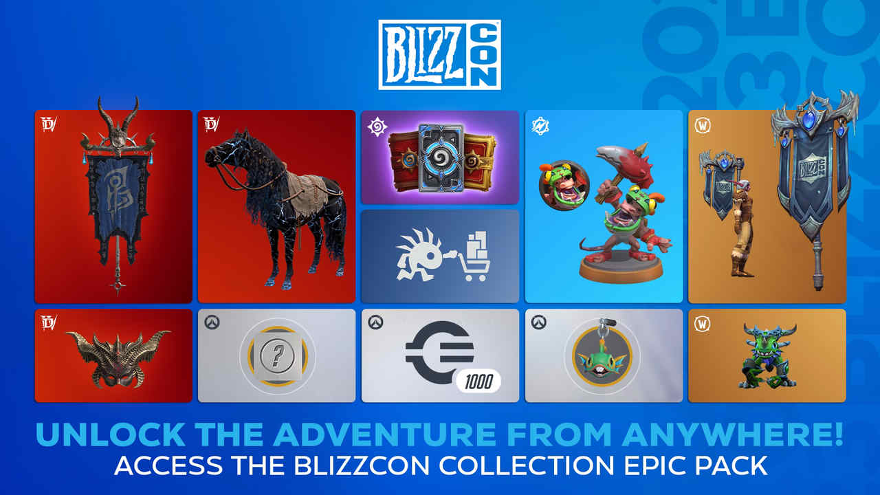 Contenu du Pack Épique de BlizzCon pour les titres populaires de Blizzard