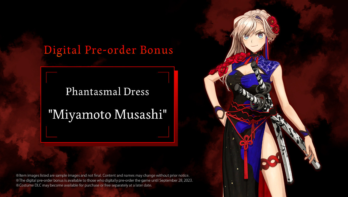 Fate/Samurai Remnant preorder bonus Musashi
