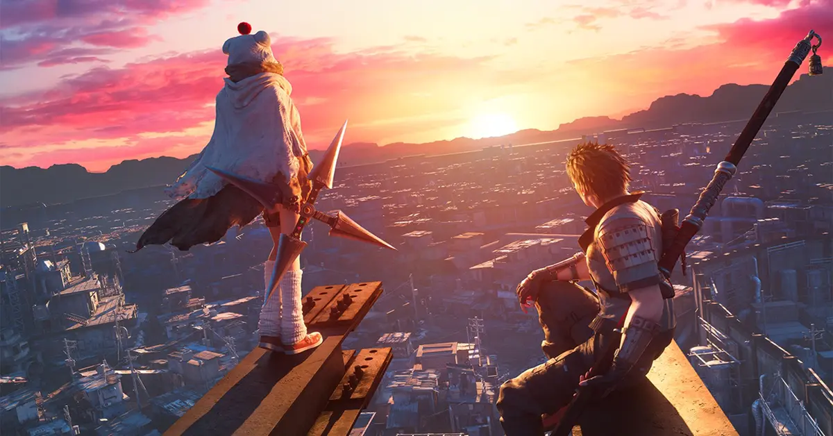 Cloud Strife et Yuffie Kisaragi prêts au combat dans Final Fantasy VII Remake Intergrade.