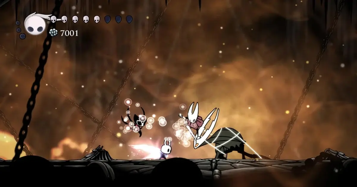Combat de boss Hollow Knight Hornet