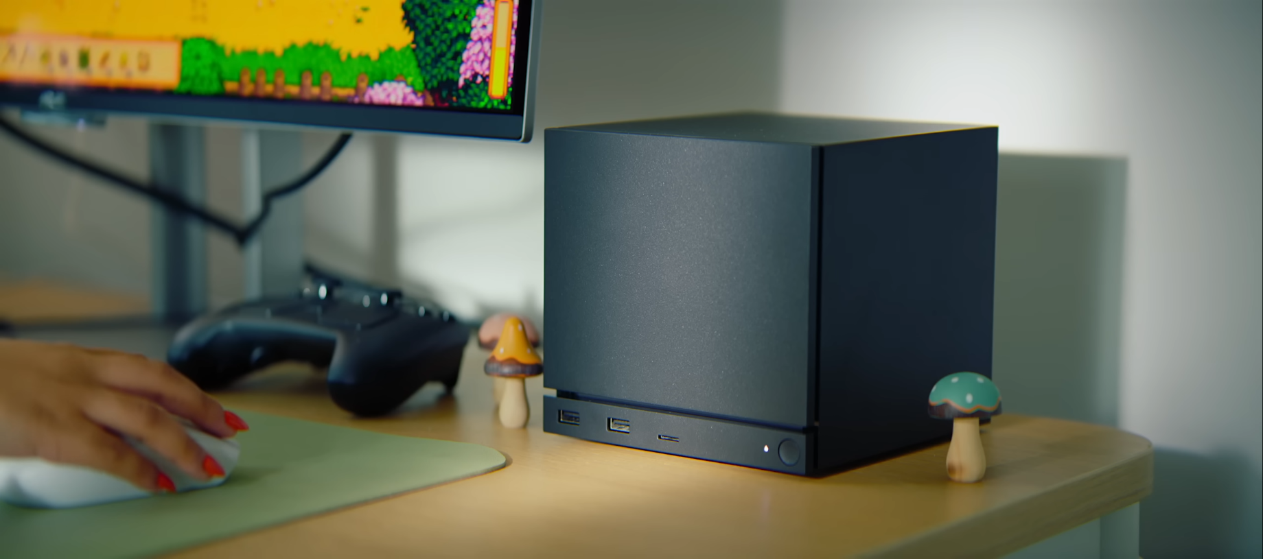 Steam Machine de près sur un bureau