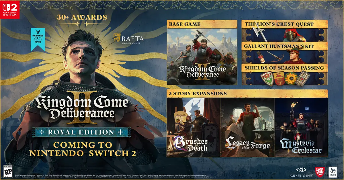 Détail du contenu de Kingdom Come Deliverance II Édition Royale et équipement bonus