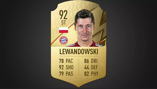 Lewandowski note de la FIFA 22