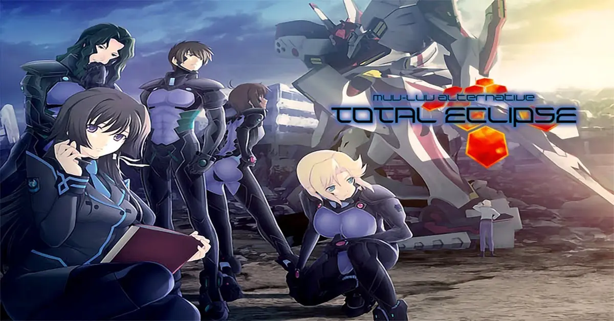 Scène de combat TSF dans Muv-Luv Alternative Total Eclipse Remastered.