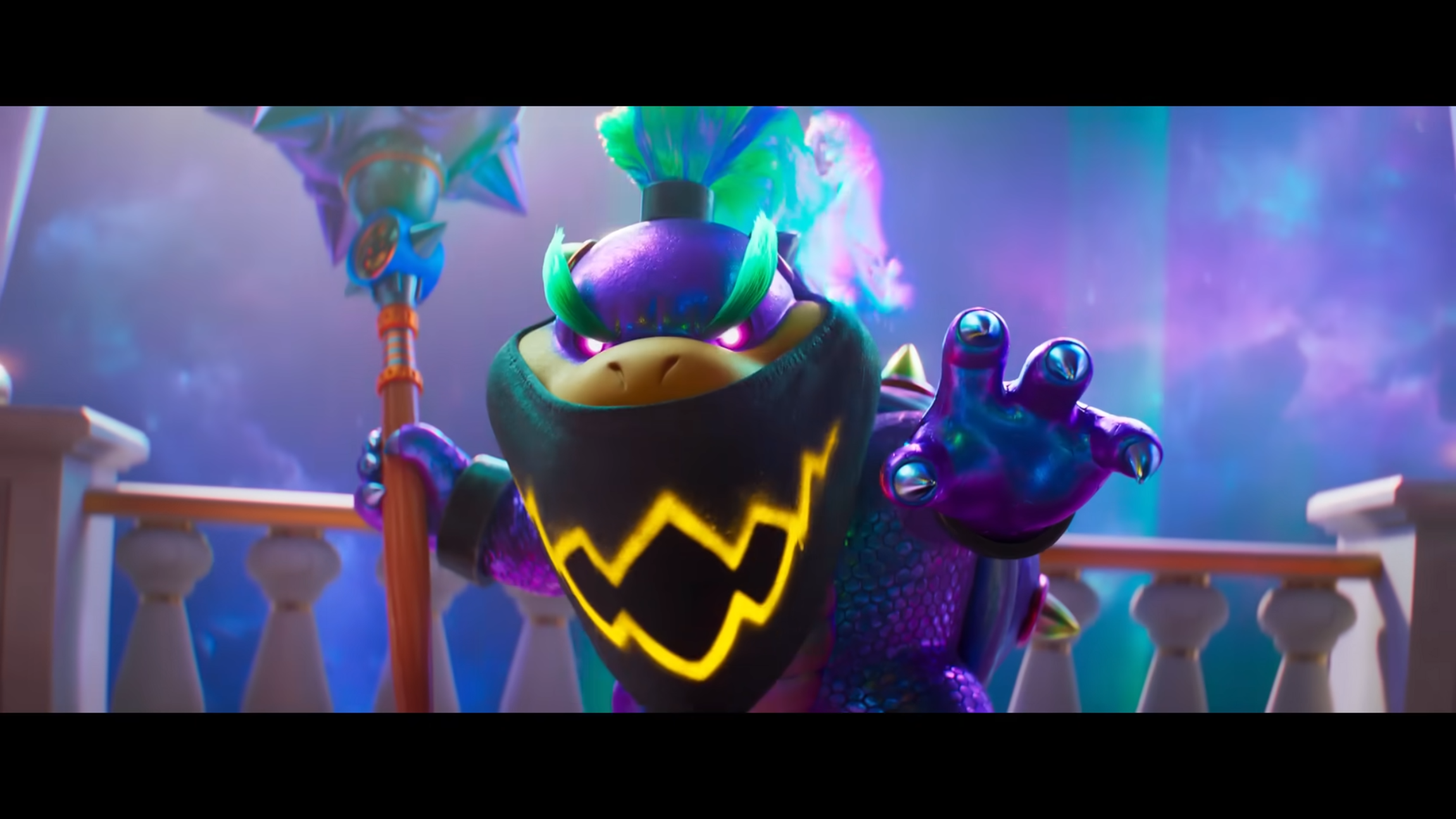 Bowser Junior face caméra avec son pinceau