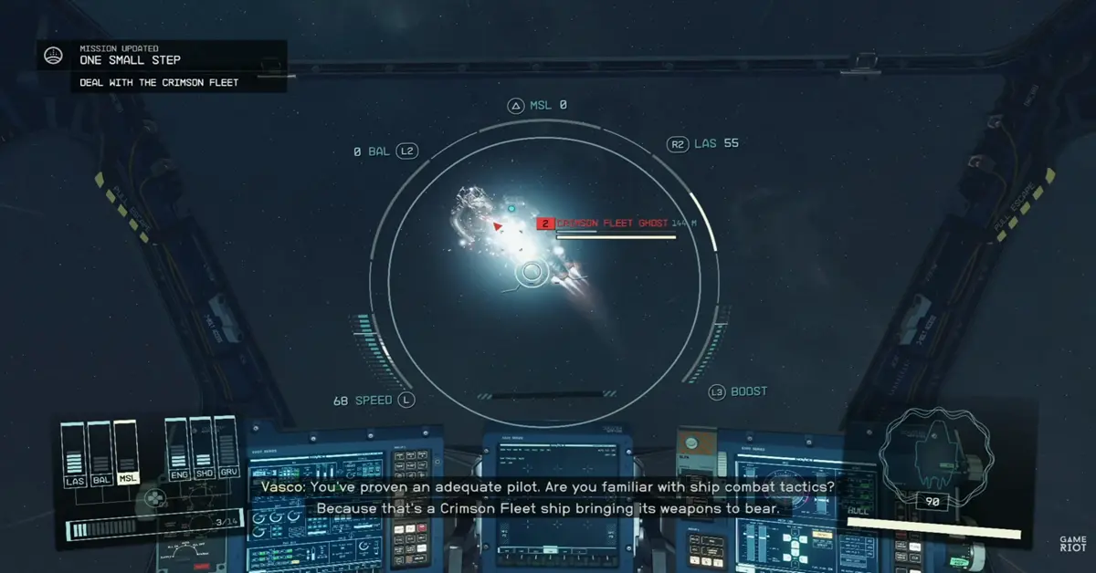 Une flotte massive de vaisseaux Terrans engagée dans un combat spatial sur la version PS5 de Starfield.