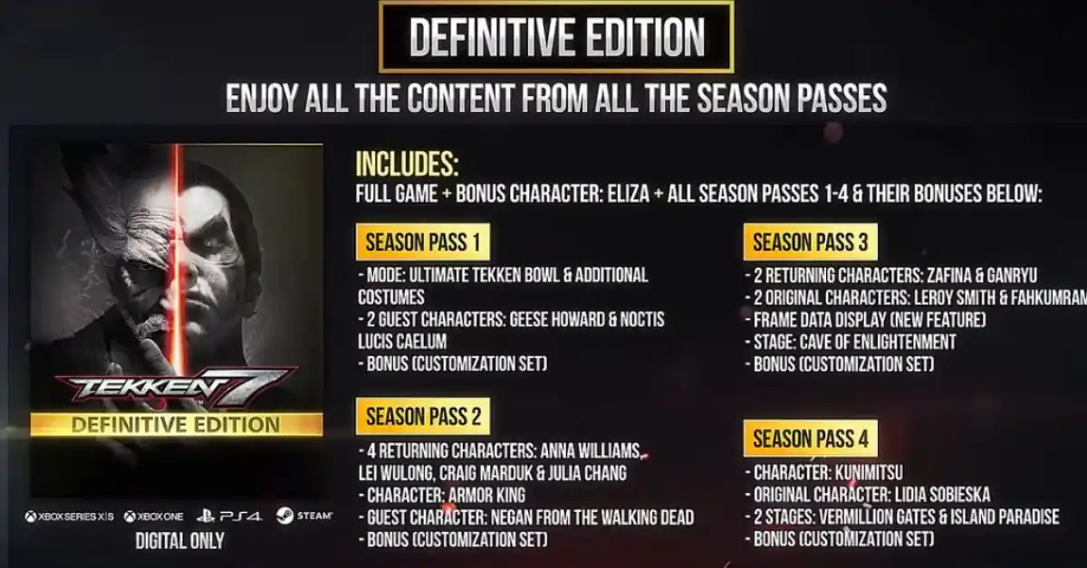 TEKKEN 7 Pack Définitif + Tous les Season Pass – Meilleure Offre de Clés Jamais Vue