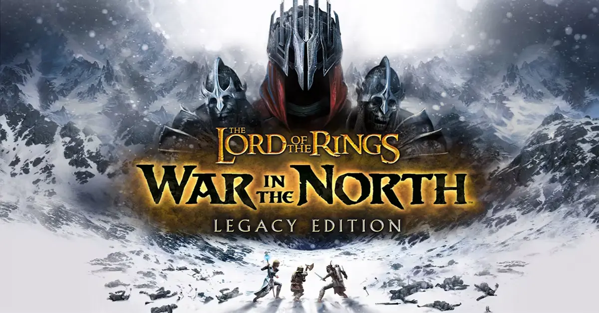 Illustration principale de The Lord of the Rings: War in the North - Legacy Edition montrant les trois héros de la communauté.
