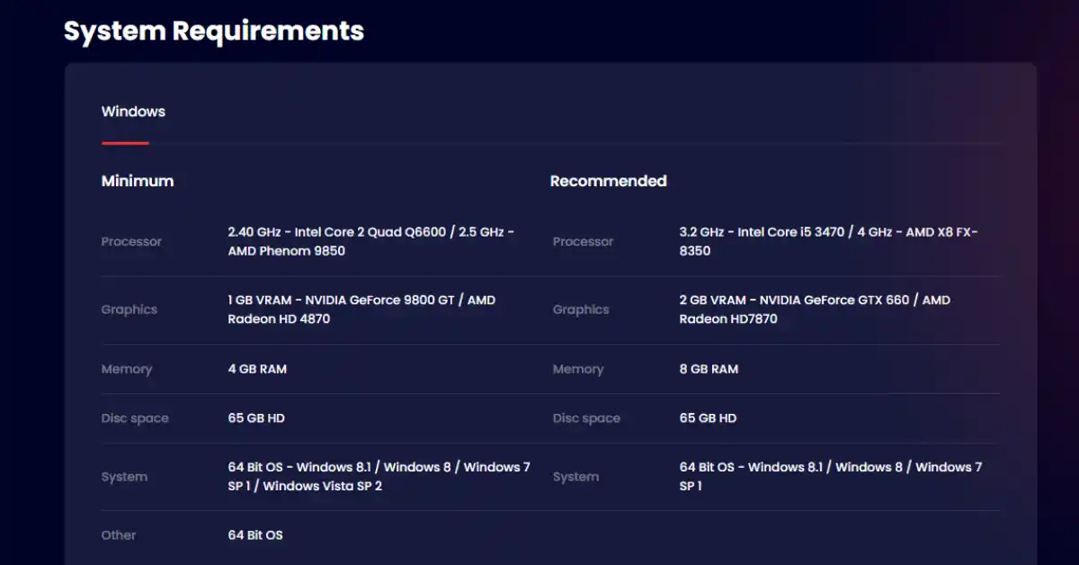 Vérifiez les configurations requises sur la page du vendeur