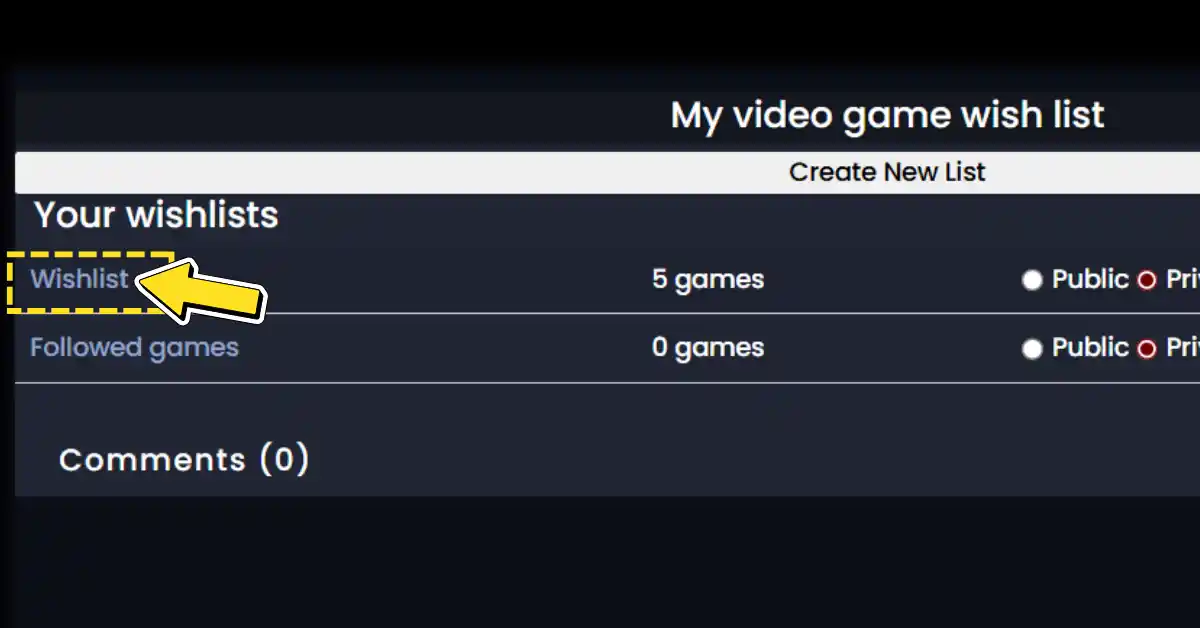 Vérifier votre Wishlist