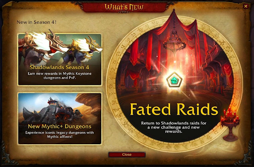 nouvelles fonctionnalités de World of Warcraft : Shadowlands saison 4 ?