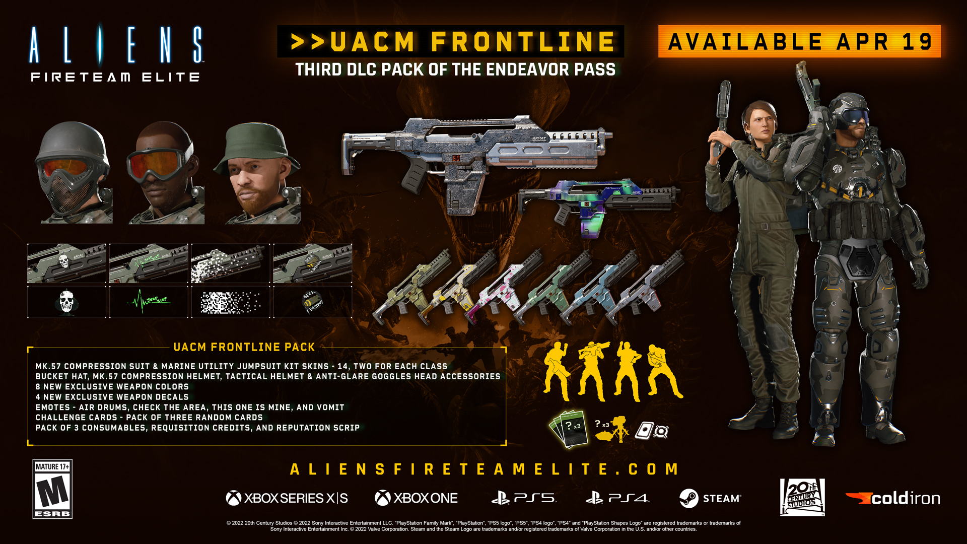 aliens fireteam elite UACM Frontline Pack