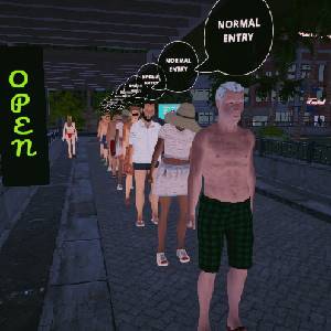 Beach Club Simulator 2024 - Zone de file D'attente