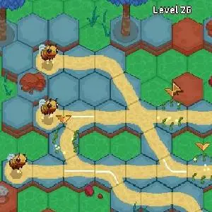 Bee Flowers: Royal Garden - Puzzle hexagonal