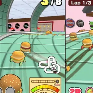 BURGER RACE - Circuit G, tour 1 sur 3