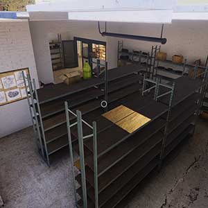 les locaux de stockage