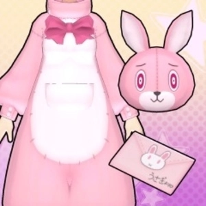 Gal*Gun Double Peace Bunny Kigurumi Costume Set