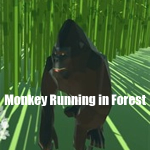 Monkey Running in Forest