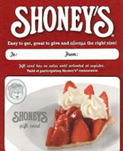 Carte Cadeau Shoney’s Gift Card Comparer les Prix