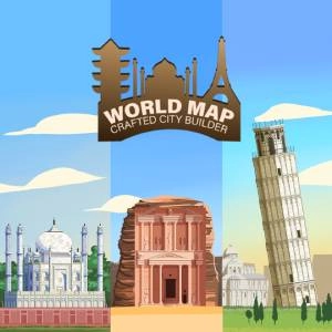 World Map Crafted City Builder