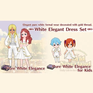 WorldNeverland Elnea Kingdom White Elegant Dress Set Switch