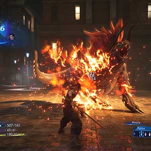 Crisis Core Final Fantasy 7 Reunion- Dragon de combat de feu
