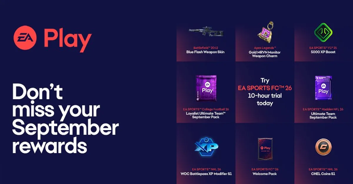 EA Play September 2025 Rewards