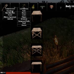 Endure or Perish - Menu de Construction