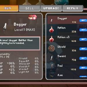 Fairy Knights - Menu D'achat