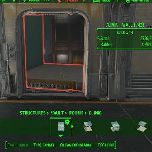 Fallout 4 Vault-Tec Workshop - Mur de Clinique