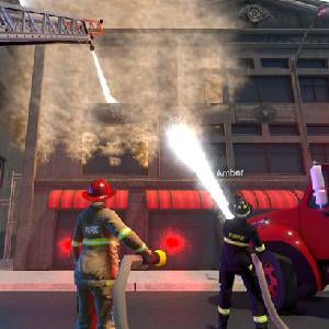 Flashing Lights Police Fire EMS - Bâtiment en Feu