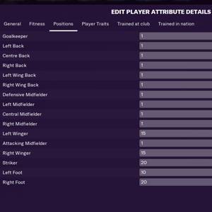 Football Manager 2021 In-game Editor Edit Details