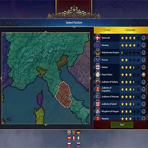 regions on global map