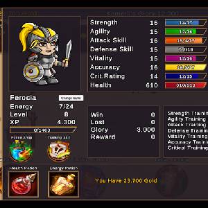 Gladiators and Glory - Statistiques
