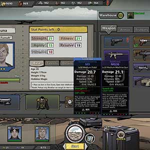 Home Behind 2 - Stats et inventaire du personnage