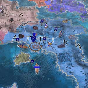 Vue d'atticka sur la carte