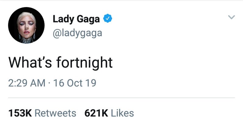 Le fameux tweet de Lady Gaga sur Fortnite