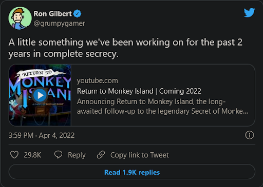 Quand sort Return to Monkey Island ? Quand sort Return to Monkey Island ?